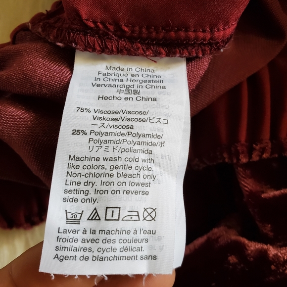 Madewell Red Velvet Tapered Pleat Pull-On Pants XS - Picture 11 of 15